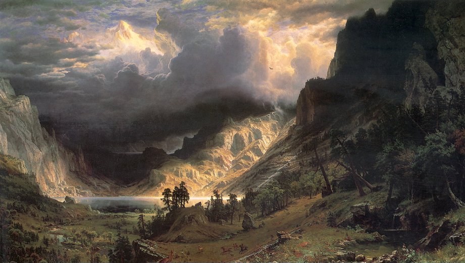 Albert Bierstadt Storm in the Rocky Mountains, Mt Rosalie